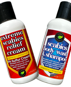 Scabies Individual Treatment Kit with 1 Scabies Relief Cream & 1 Scabies Shampoo Body Wash