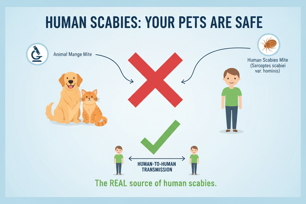 Can You Get Scabies from Animals? Pets, Mange, and Human Scabies