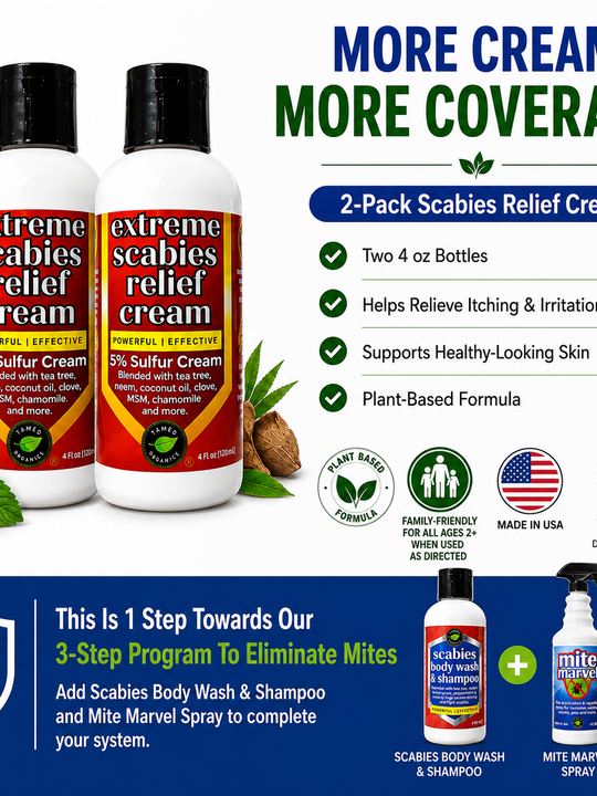 Extreme Scabies Relief Cream (4 Fl Oz) 2 Pack