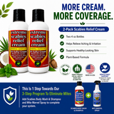 2-Pack Scabies Relief Cream with a sulfur formula for itching, irritation, and skin support.