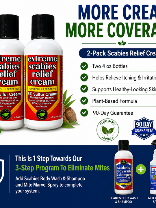 Extreme Scabies Relief Cream (4 Fl Oz) 2 Pack