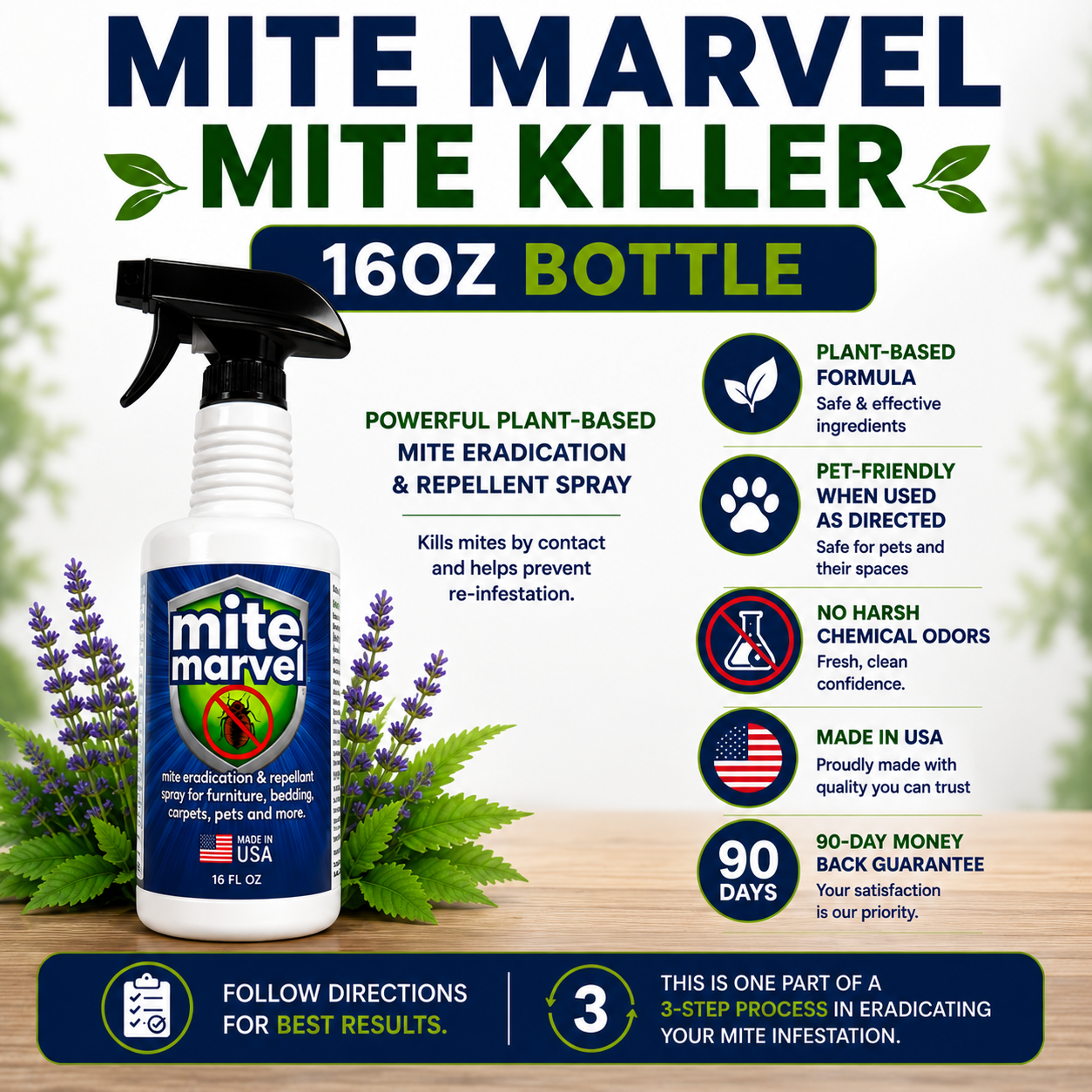 Mite Marvel Mite Killer Spray | 16 oz Bottle