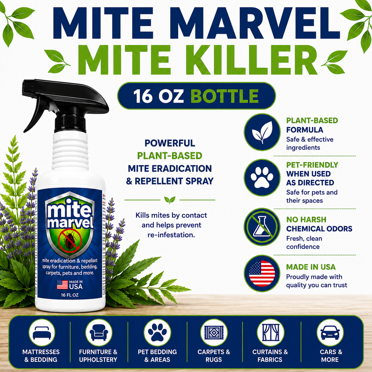 Mite Marvel Mite Killer Spray | 16 oz Bottle