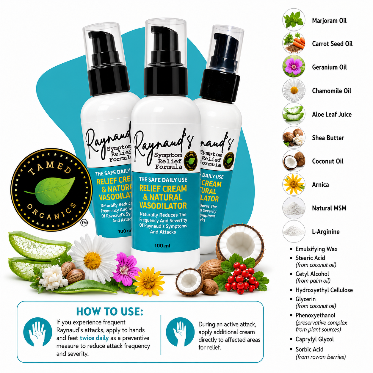 Raynaud's Symptom Relief Cream 3-Bottle Pack