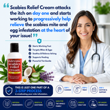 Extreme Scabies Relief Cream helps relieve scabies itching, soothe irritated skin, target mites and eggs, and support healing as part of a 3-step scabies treatment kit.