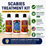 Scabies Treatment Kit with 2 Scabies Relief Creams and 1 Scabies Body Wash & Shampoo. Plant-based scabies treatment made in the USA to help soothe itching, irritation, and discomfort from scabies mites.