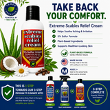 Extreme Scabies Relief Cream with 5% sulfur formula to help soothe itching and irritation while supporting healthier-looking skin.