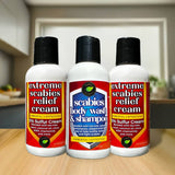 Scabies Treatment Kit with 2 Scabies Relief Creams & 1 Scabies Shampoo Body Wash