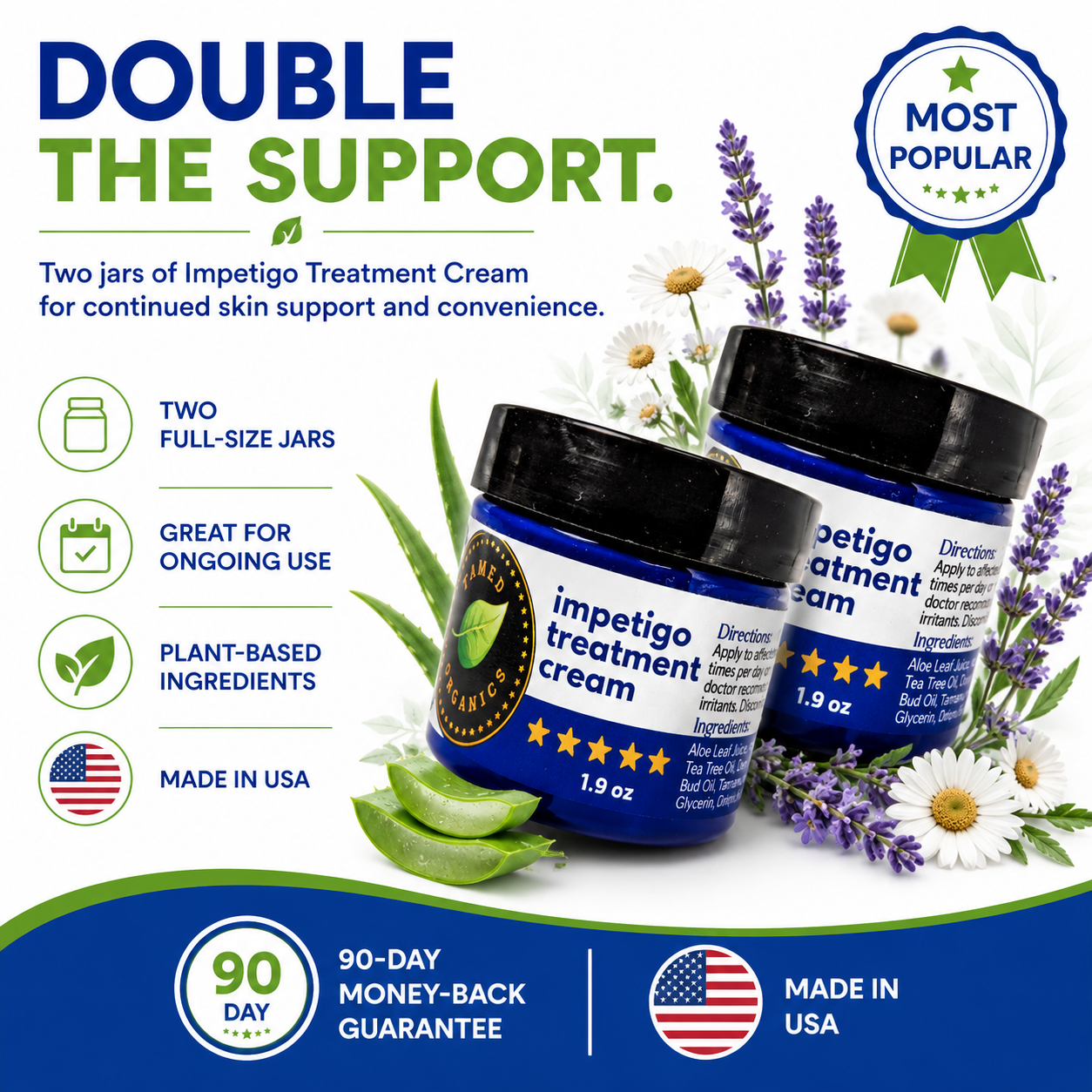 Impetigo Natural Relief Cream | 2 Pack