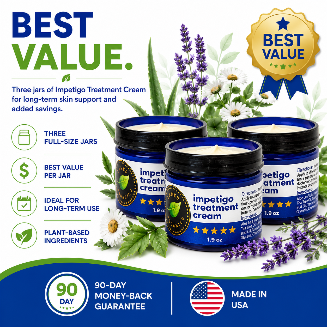 Impetigo Natural Relief Cream | 3 Pack