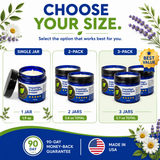 Impetigo Treatment Cream available in single jar, 2-pack, and 3-pack options, featuring a 90-day money-back guarantee and Made in USA quality.