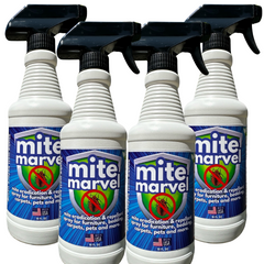 Mite Marvel Mite Killer Spray | Pack of 4 -16 oz Bottles - 64 oz (4 - 16 oz Bottles)