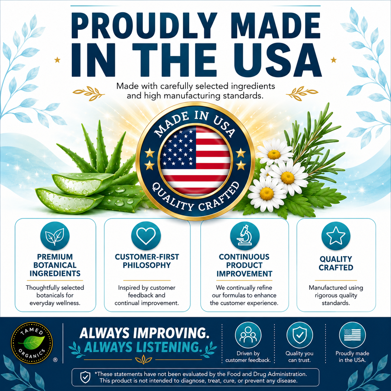 Raynaud's Cream proudly made in the USA with premium botanical ingredients and quality craftsmanship.