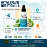 Tamed Organics Raynaud's Cream highlighting customer-inspired formula improvements, including magnesium, L-citrulline, an enhanced warming experience, and a reduced natural aroma.