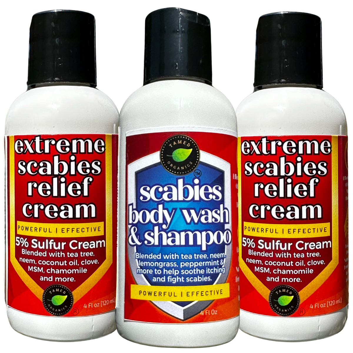 Scabies Treatment Kit with 2 Scabies Relief Creams & 1 Scabies Shampoo ...