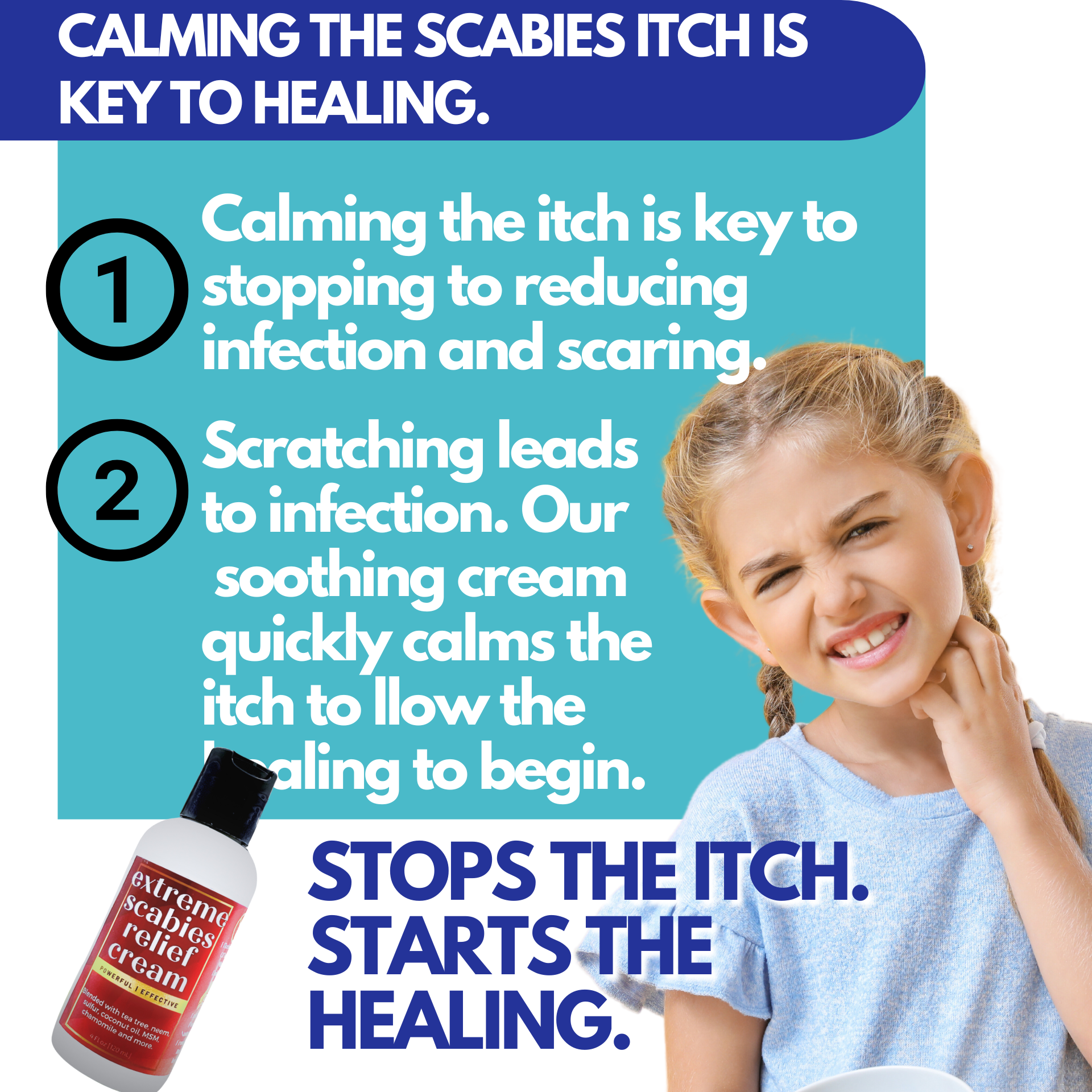 Scabies Individual Treatment Kit with 1 Scabies Relief Cream & 1 Scabies Shampoo Body Wash