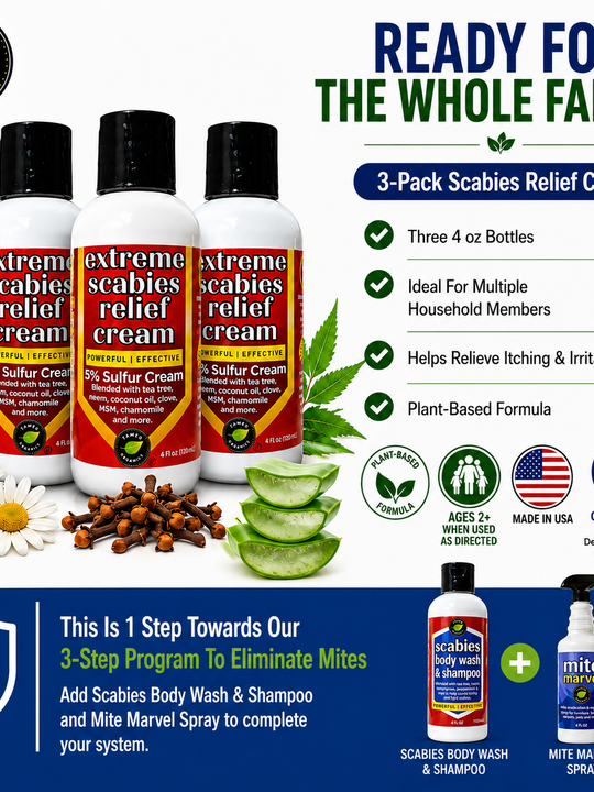 Extreme Scabies Relief Cream (4 Fl Oz) 3 Pack