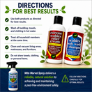 Scabies treatment directions with Scabies Body Wash & Shampoo, Extreme Scabies Relief Cream, and Mite Marvel Spray. Learn how to eliminate scabies mites by treating all household members, washing bedding in hot water, cleaning furniture and mattresses, and following a complete 3-step scabies treatment program.