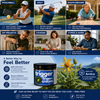 Trigger Finger Cream lifestyle collage showing pickleball, golf, shuffleboard, DIY projects, cooking, and typing activities with messaging about pain relief, grip support, mobility, and staying active pain-free.