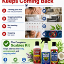 The Complete Scabies Kit helps treat scabies mites on the body and in the environment with body wash, mite spray, and relief cream for itching and skin support.
